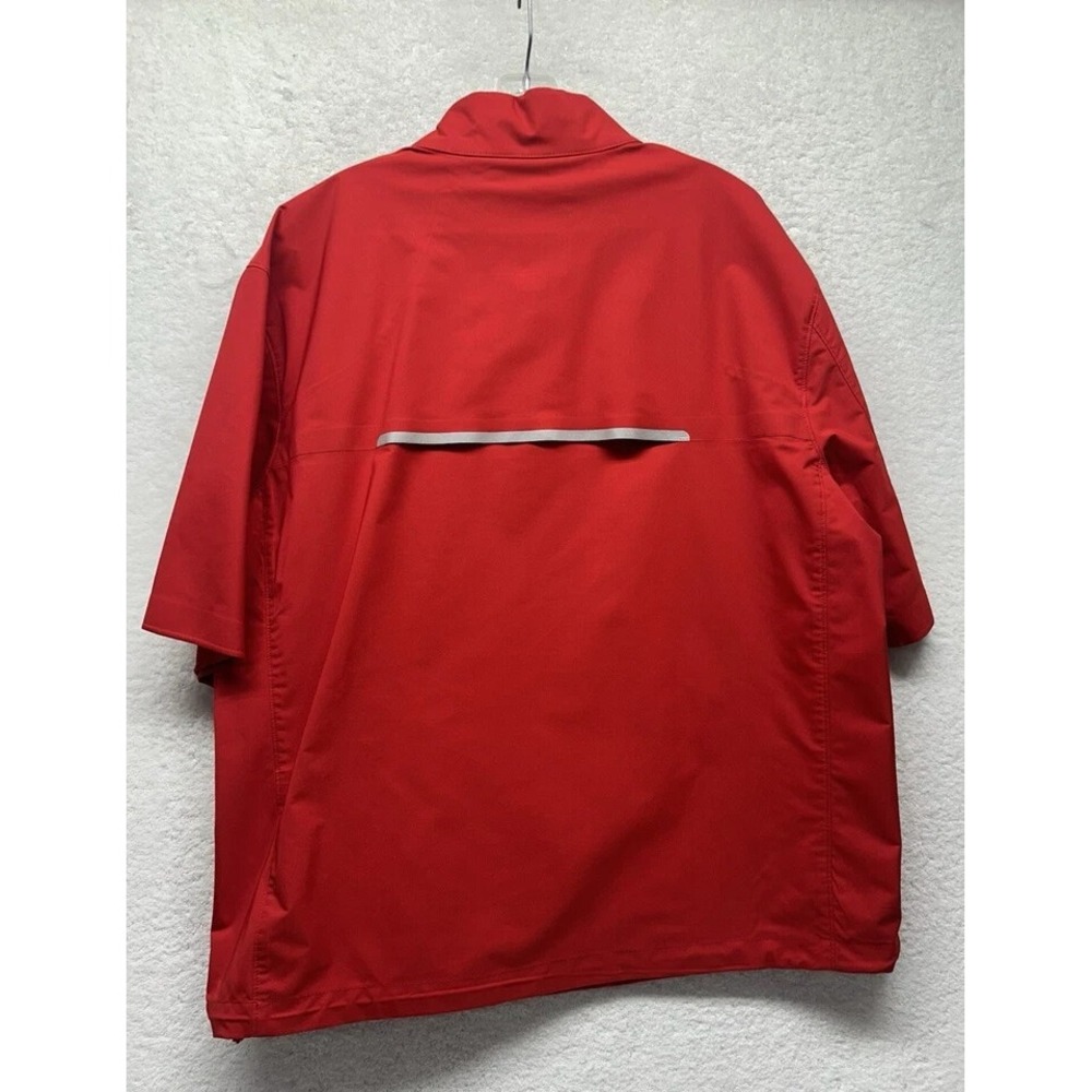Polo Golf Ralph Lauren Men's Red Large 1/2 Zip Short Sleeve Golf Jacket (A3) - Picture 2 of 4